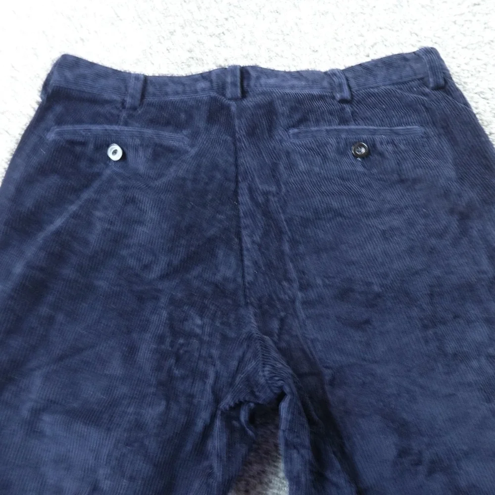 LL Bean Pants‎ Mens 34X30 Blue Corduroy Cord Chino Trouser Classic Fit Stretch